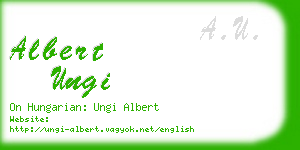 albert ungi business card